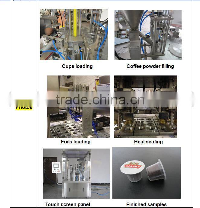 BHZ series Fully Automatic K Cup/ Nespresso cup coffee making capsule Filling and sealing Machine