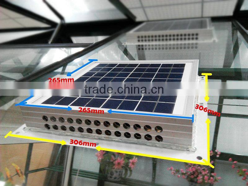 grand technology 8W 12v dc solar fan for greenhouses use