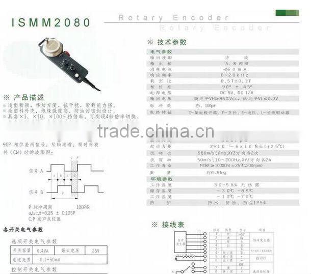 ISMM2080-001-100BS-5F Pulse Rotary Encoder E-Stop Switch