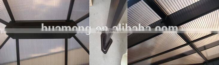 hard top sun shelter polycarbonate gazebo with mosquito netting round roof 10x10