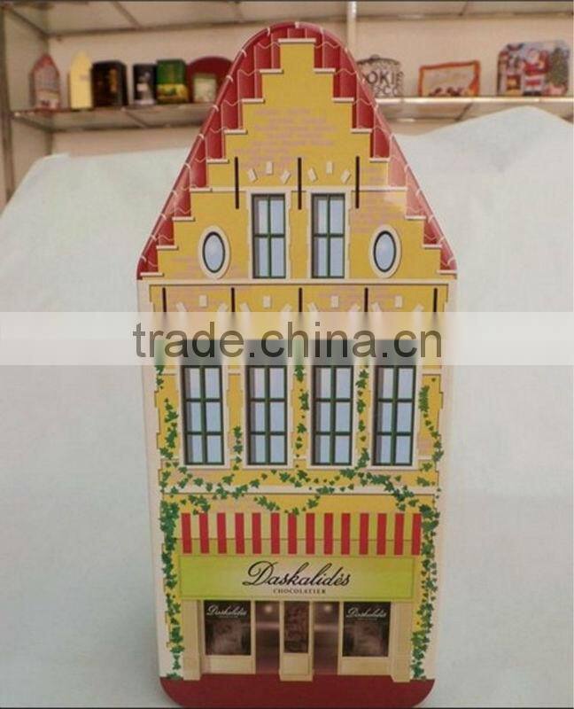house shaped tin can
