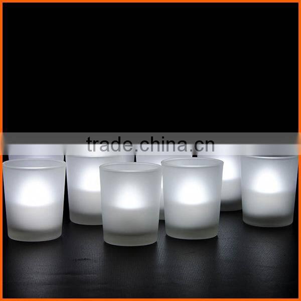 High quality frosted glass votive candle holders wholesale