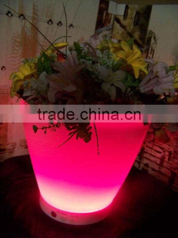Fashionable rechargable led flower pot/Led round flower pot/Small led flower pot