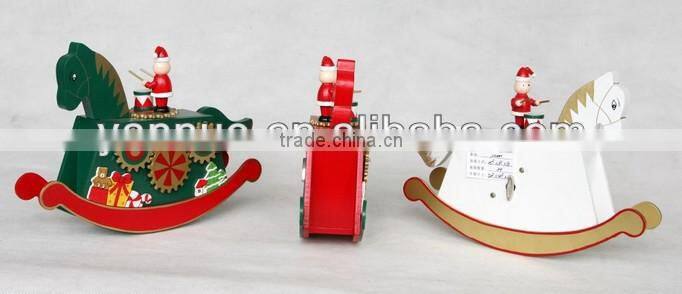 Christmas music box,wood music box,Christmas decoration