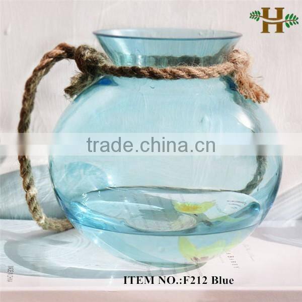 colored hanging glass vases for decoration