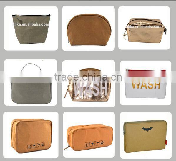 Best Sale Washable Kraft Paper Cosmetic Bags