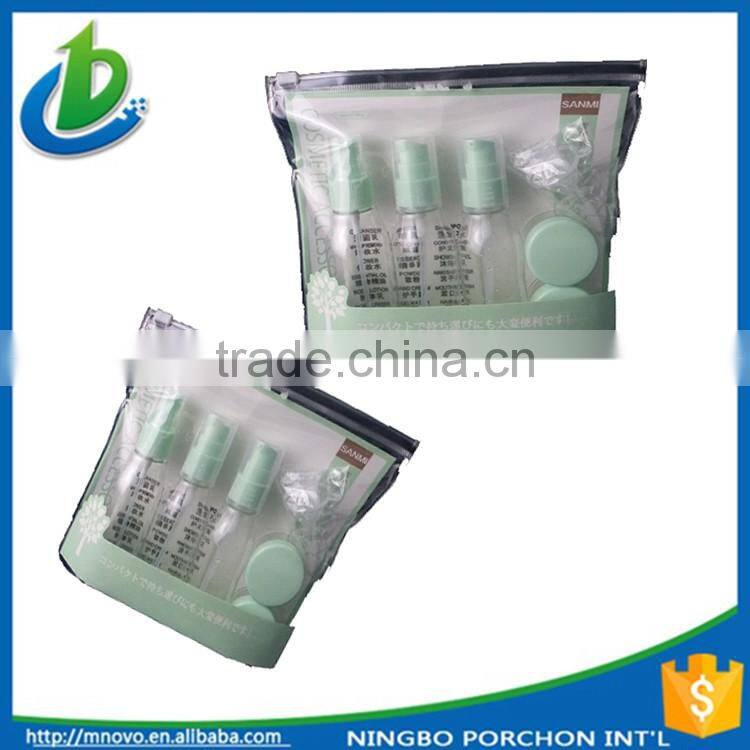 2016 new cheap hot sale plastic travel bottle set