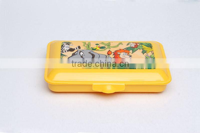 plastic double layer bento lunch box