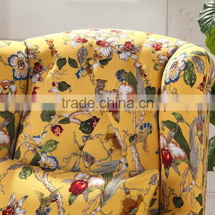 Euro American rustic style fabric sofa tiger chair LQ-D016#-1