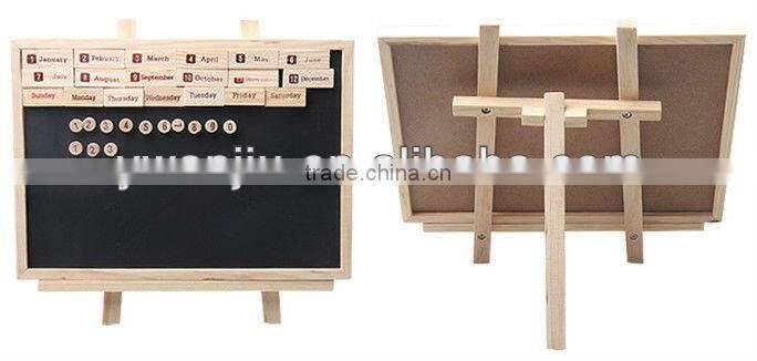 Supply Calendar wood frame type magnetic blackboard & message board