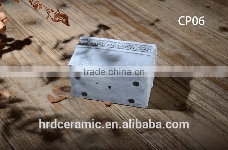 Outdoor cement garden planter paint plant pots