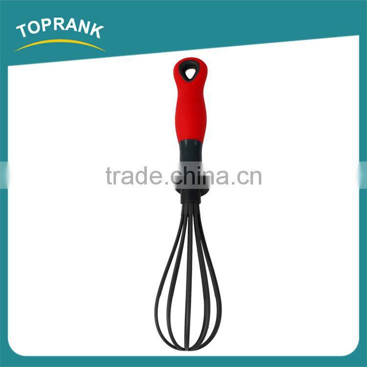 High quality food grade easy clean kitchen egg whisk nylon manual egg beater