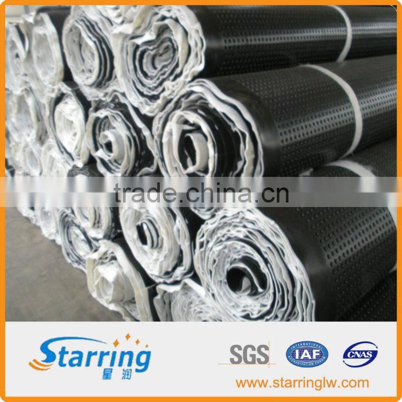 drainage board with geotextile