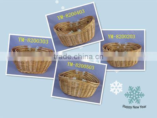 Wicker basket for shopping