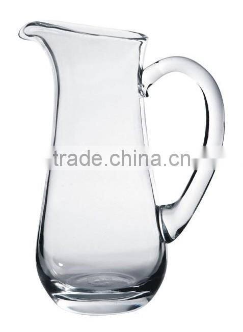Lead free glass Wine Decanter with handle