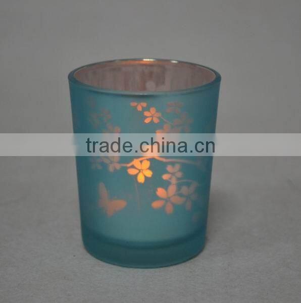 Promotional item glass candle holder