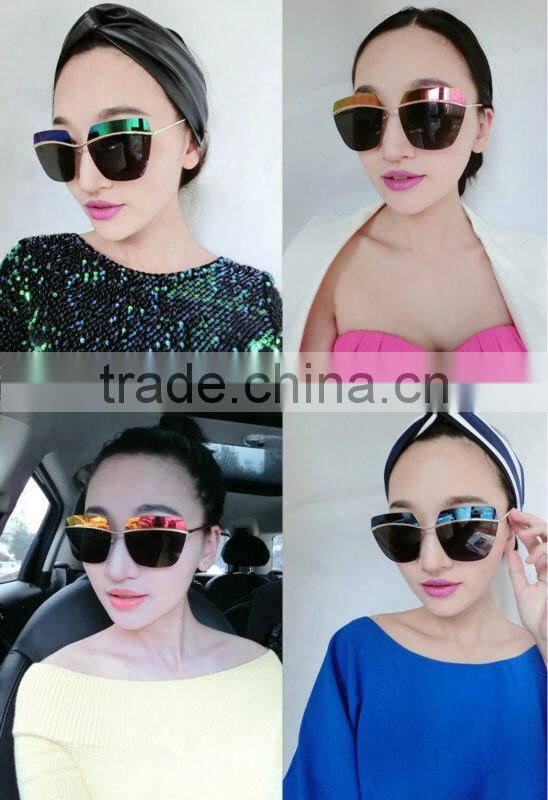 FREE sample fashion women sunglasses, new design mirrored sunglasses 2015, FDA&CE