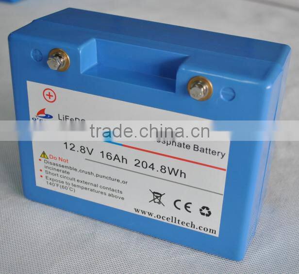 LiFePO4 Battery Pack 12V 16Ah for solar lighting, for golf trolley battery