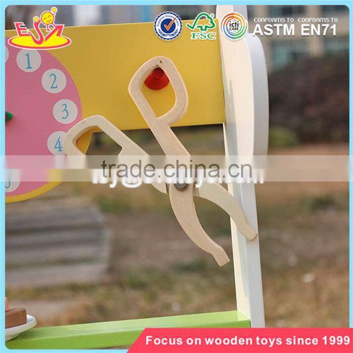 wholesale preschool kids play barbecue wooden toy bbq set new design girls wooden toy bbq set W10C302