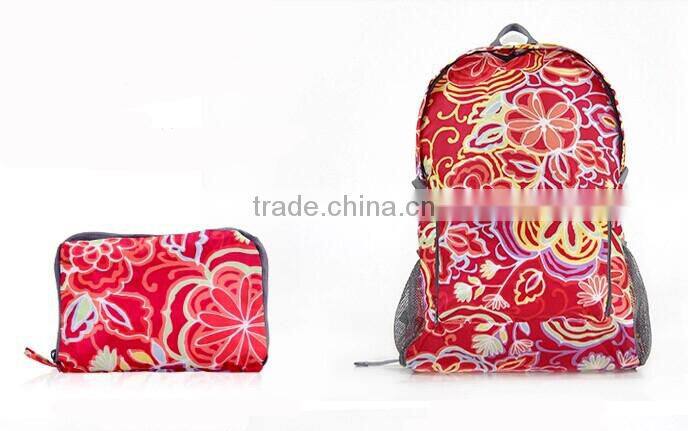 Colorful polka dots folding school bag