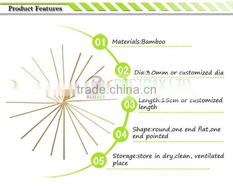 Dispoable party picnic bamboo kabob meat skewer 40cm with custom logo