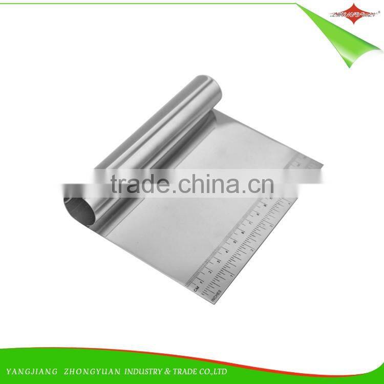 ZY-F1476 high quality stainless steel bread dough scraper with scale