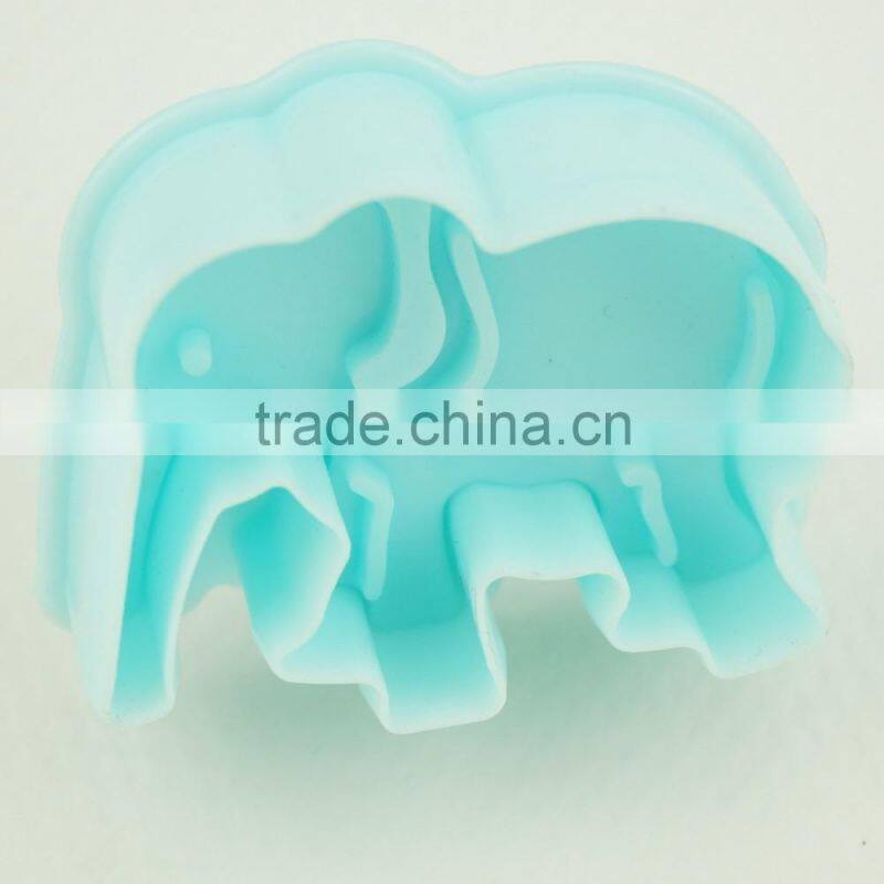 47047 4pcs Impressions animal horse elephant dear Fondant Mould Silicone Fondant Tools
