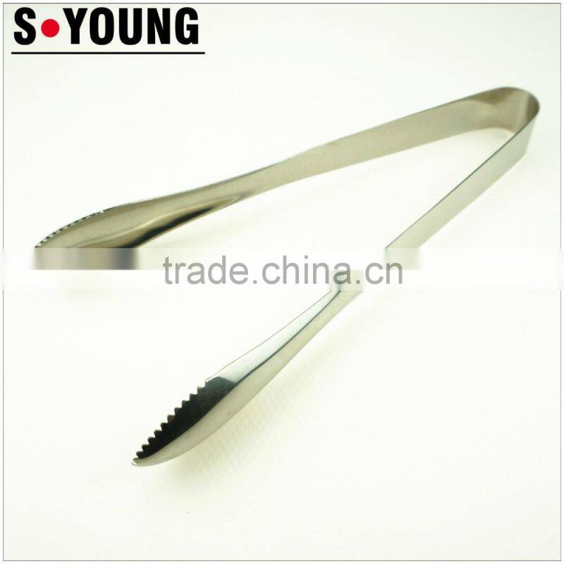 39039 Stainless Steel Kitchen Tongs BBQ Grill Food salad Tongs Ice Tongs