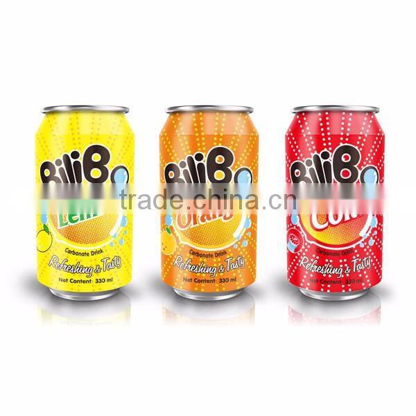 Popular BiliBo Soda Drink Cola 330ml