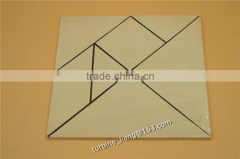 DIY wooden tangram for teaching tool
