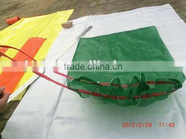 the newest pp leno mesh cabbage bag with drawstring and hign qulity