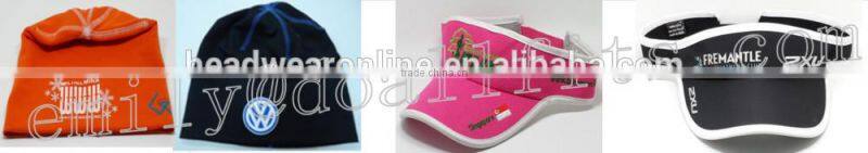 100% polyester sports visors for women