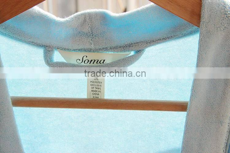 100% bamboo fiber women's bathrobe, terry cloth bathrobe,nightwear gown
