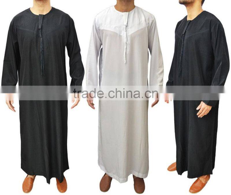 2016 latest Islamic Clothing Men's Abaya Muslim Throbe