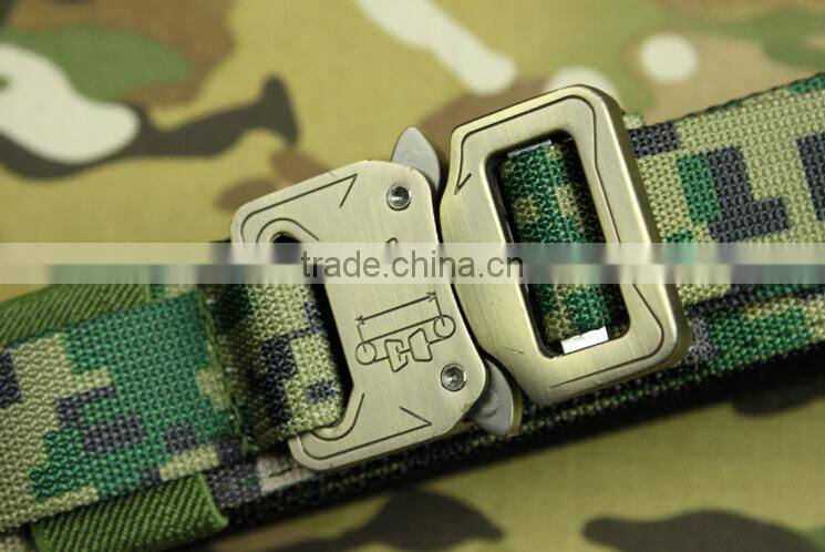 digital woodland camouflage metal buckle high strength military tactical combat belts