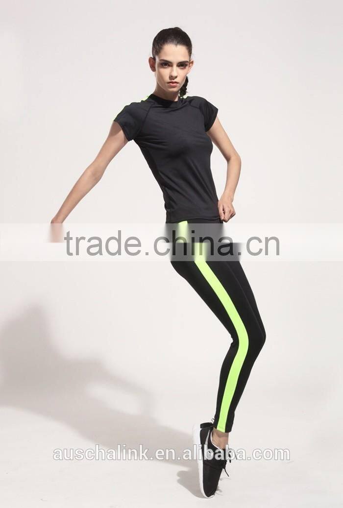 2016 hot sale ladies cheap sport dry fit soft hand feel gym pants
