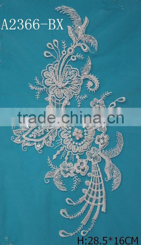 Beautiful Victorian Flower Venice Lace Applique Pair in stock