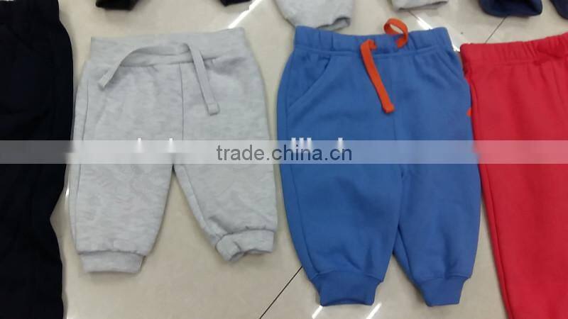 High quality garments kids fleece harem pants stock lots