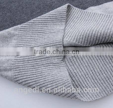 customized softy men's stripe spring or autumn knitted top in flat knit material