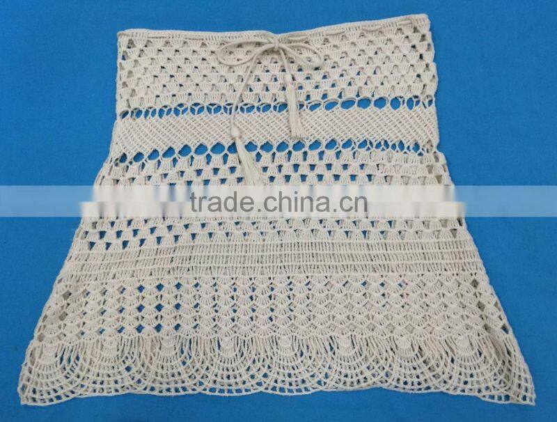 latest machine crochet ladies popular fashion lace short skirt