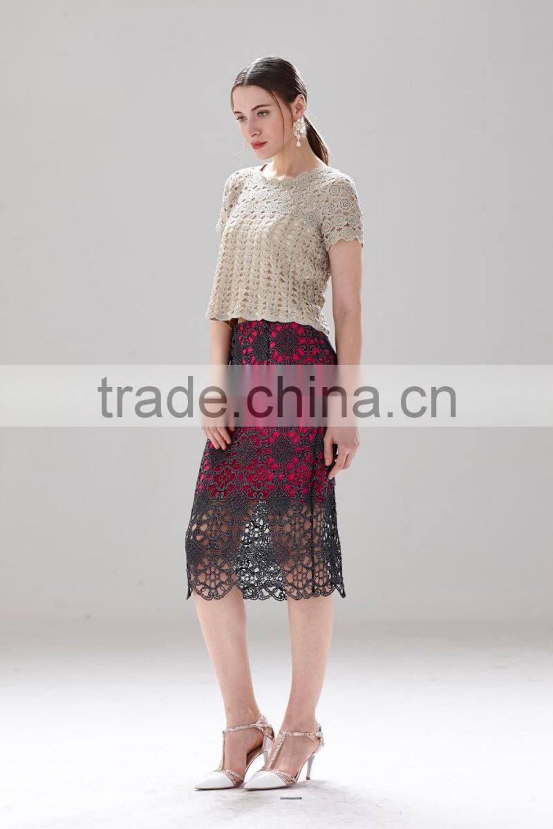 ladies short skirt with crochet pattern designs