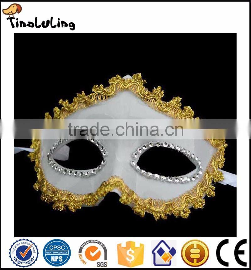 Eco-Friendly Fashion Party Masquerade White Plastic Masks for Sale