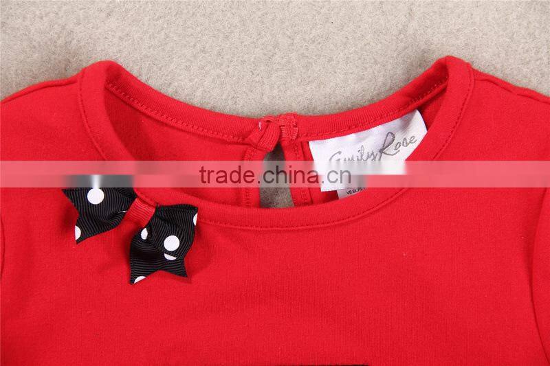 Wholesale Children Boutique Clothing/ Latest Fashion Baby Girls Ruffle Christmas Clothes