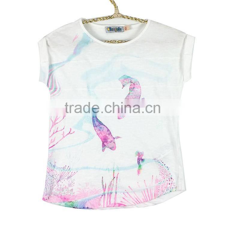 New 2016 style kids dress girls t-shirt