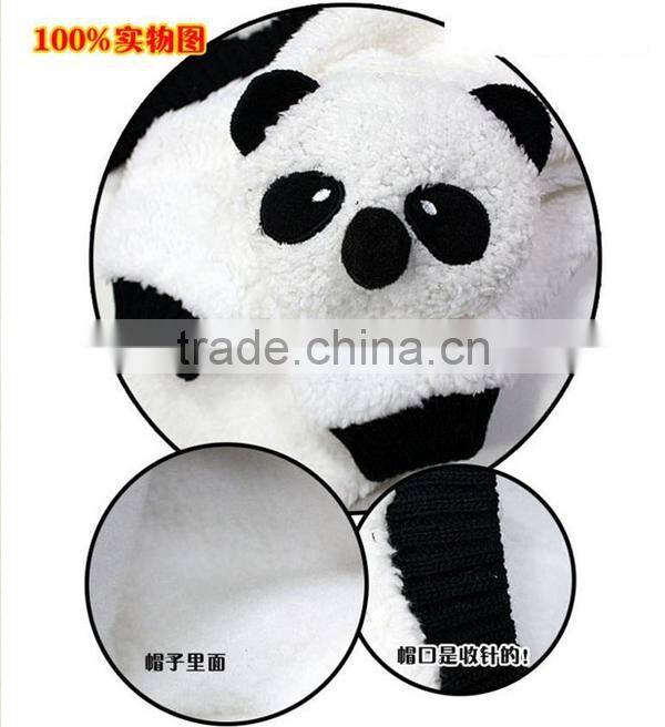 Customized high quality panda plush hat on fashion hat