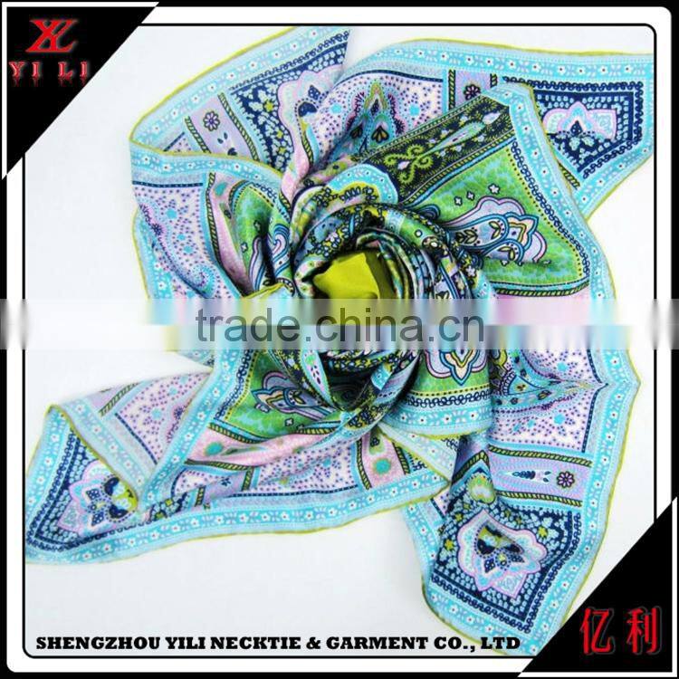 Fashion beautiful cheap women China scarf silk