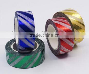 Foil Striped Washi Masking Decorative Tape