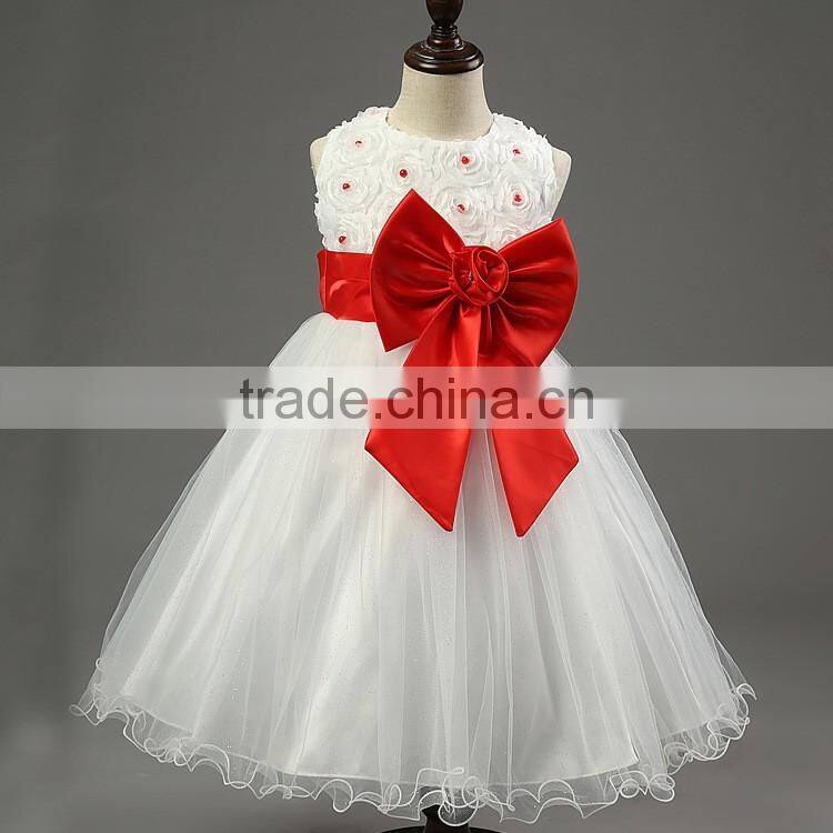 2015 New Flowers Dress For Girls For Wedding and Party Summer Baby Clothes Princess Party Kids Dresses For Girl Infant Costume