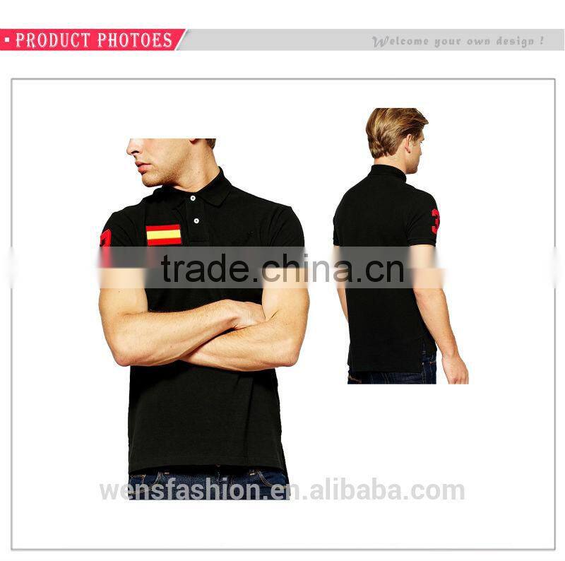 Embroidered Design 100% Cotton Short Sleeve Mens Polo Shirt T Shirt