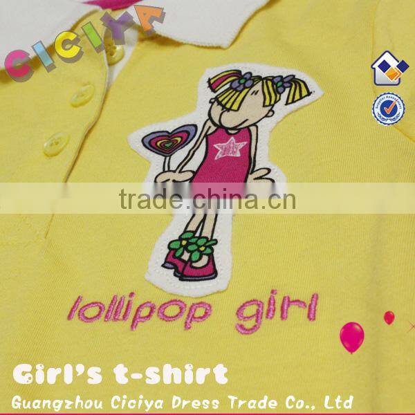OEM design cute girl polo tshirt